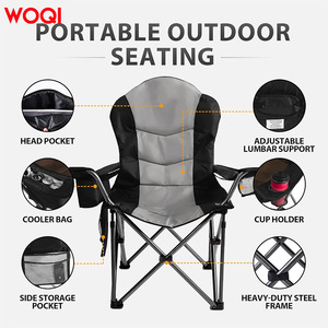 Silla Plegable para Exteriores Woqi, Verde Oliva, Tela Oxford, Marco de Aluminio, Almacenamiento para Bolsa de Hielo, Uso en Jardín, Camping y Playa - Product Image 4