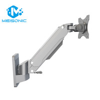 Bras de moniteur industriel en alliage d'aluminium Meisonic T8-GA01-W avec ressort à gaz, capacité de charge de 20 kg, compatible VESA