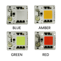 230V AC COB 50W 3000K 4000K 6000K ambre rouge vert bleu 90LM / W DOB Module de puce LED 220v pour projecteur