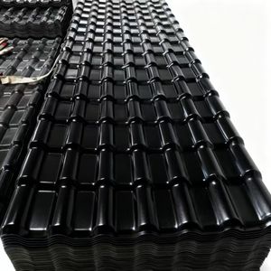 아사 레진 & 폴리염화비닐(<span class=keywords><strong>PVC</strong></span>) 방수 지붕 타일 내열성 대나무 모양 지붕판 호텔용 - Product Image 1