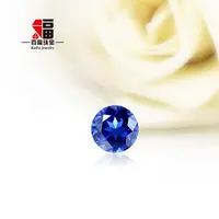 Baifu pedra preciosa safira azul natural, pedra preciosa