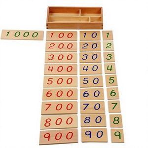 ของเล่นไ<span class=keywords><strong>ม</strong></span>้มอนเตสซอรี่สำหรับเด็กทุกเพศ กล่องตัวเลขพิมพ์ลาย ของเล่นเสริมพัฒนาการเด็กเล็ก กระดานสีเขียวมอนเตสซอรี่ เก<span class=keywords><strong>ม</strong></span>คณิตศาสตร์ - Product Image 1