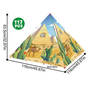 Tienda de campaña infantil al por mayor estilo tipi piramidal indio, de poliéster suave, <span class=keywords><strong>para</strong></span> interior y exterior, inspirada en la tienda tipi - Product Image 1