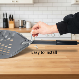 Pala per <span class=keywords><strong>Pizza</strong></span> Perforata da 12 Pollici Facile da Installare, Paletta Rettangolare in Alluminio con Rivestimento Duro - Product Image 3