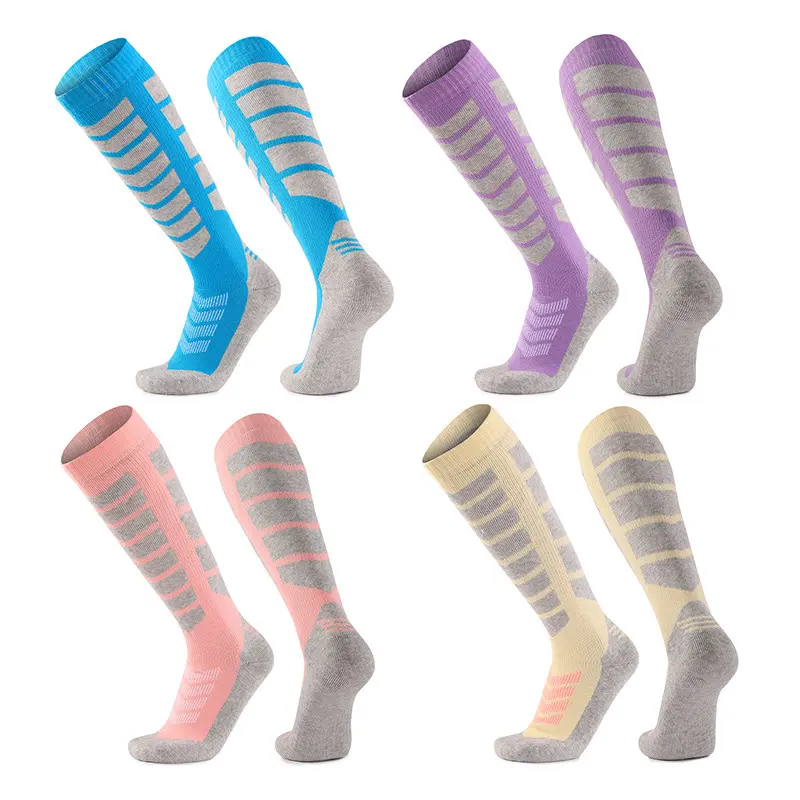 Custom Merino Wool Ski Socks Manufacturer Cold Winter Socks Thermal Thick Knee High Keep Warm Socks
