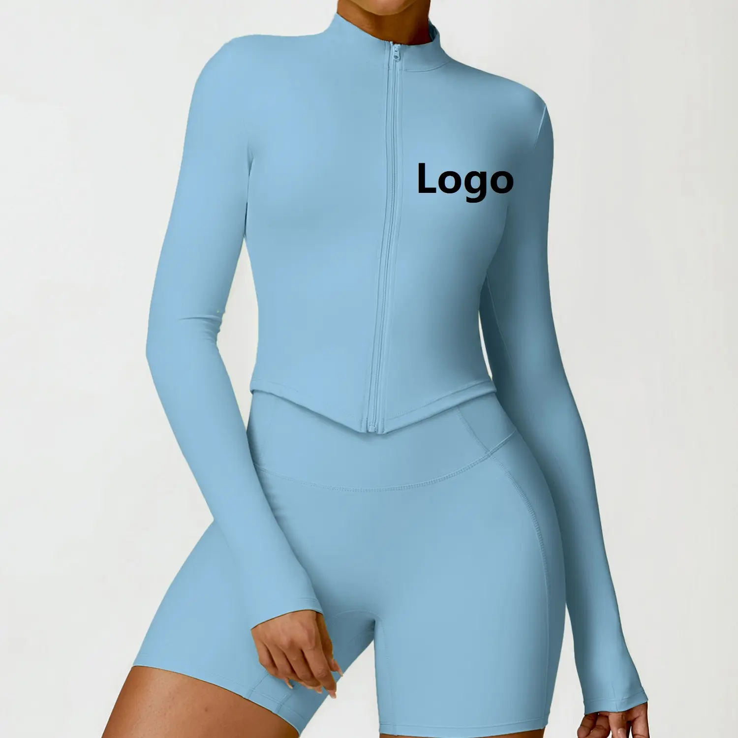 Schlussverkauf Training mehrfarbig Sportbekleidung bequemes Design Yoga-Top Reißverschlussjacke mit Tasche Trainingsjacken für Damen