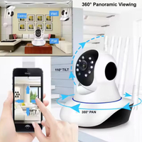 Nueva Cámara IP de Seguridad para el Hogar con Giro de 360 Grados, Visión Nocturna Inalámbrica por WiFi y Control Remoto, Cámara de Vigilancia para Bebés