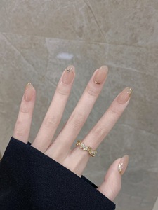 <span class=keywords><strong>Uñas</strong></span> Postizas Acrílicas de Cobertura Total con Diseño de Ojo de Gato, Perlas y Estilo Francés, Color Blanco, Desmontables - Product Image 4