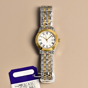 Reloj de Lujo Avanzado con Movimiento de Cuarzo de Precisión, Correa de Acero de Doble Color, Marcadores de Hora con Diamantes, Cuerpo Delgado, Resistente al Agua, Longines - Product Image 2