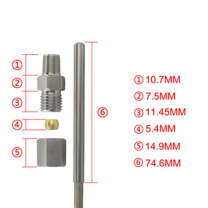 หัววัดอุณหภูมิไอเสีย EGT ขนาด 1/8 NPT อะไหล่ทดแทนสำหรับซ่อมแซมและดัดแปลงแผงหน้าปัด - Product Image 5