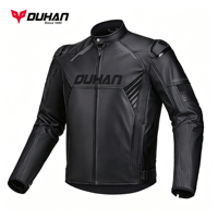 Blouson de moto pour homme DUHAN, imperméable, coupe-vent, avec protections CE, veste de course moto avec bandes réfléchissantes pour la sécurité