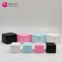 Venta al por Mayor de Frascos Cuadrados de Plástico PP Negro Mate y Rosa de 5g-50g para Esmalte de Uñas en Gel, Cosméticos y Pestañas Postizas