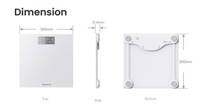 Độ Chính Xác Cao Siêu Mỏng Kỹ Thuật Số Cơ Thể Quy Mô Rõ Ràng Màn Hình Lcd Pin Powered Vật Liệu Thủy Tinh 180Kg Công Suất Cho Nhà Tập Thể Dục - Product Image 3