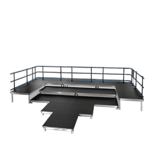 Small Folding Movable Portable <b>Stage</b> Mobile <b>Stage</b> for Church Outdoor Concert Aluminum Mobile Event Staging <b>Platform</b> - Product Image 1
