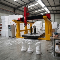 Machine de fraisage CNC 5 axes avec servomoteur Syntec pour la sculpture 3D de mousse polystyrène, la création d'art paysager et la fabrication de moules en mousse perdue