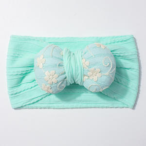 Bando bayi regang Jacquard gaya Eropa baru aksesori rambut pita empuk lucu dibuat dari nilon tahan lama - Product Image 6