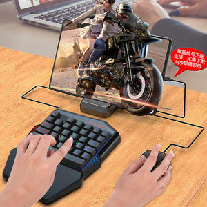 Clavier et souris de jeu mécaniques ergonomiques à une main, rétroéclairage LED, programmables, filaires USB, 8000 <span class=keywords><strong>DPI</strong></span> pour les joueurs - Product Image 4