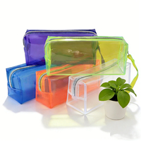 Trousse à crayons en PVC souple, écologique, durable, multicolores, pour les élèves du collège, garçons et filles, étui à stylos transparent, découpe
