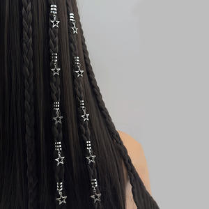 Anillos para el Cabello con Diseño de Estrella, Estilo Europeo y Americano, de Aleación, para Mujeres, Uso Diario, Accesorios Decorativos para el Cabello - Product Image 2