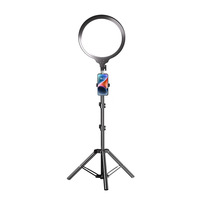 Lumière de clé plein écran pour le streaming, éclairage d'enregistrement vidéo LED avec support et support de téléphone, kit d'anneau lumineux professionnel