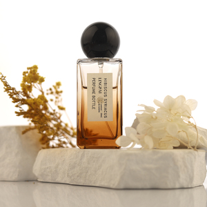 Chai thủy tinh Nước hoa sang trọng 30ml, 50ml, 100ml có thể tái chế, màu hổ phách Gradient, chai nước hoa hình chữ nhật có hộp - Product Image 6