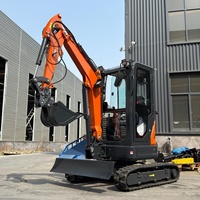LIVRAISON GRATUITE Mini-excavatrice de 3 tonnes, moteur Kubota CE EPA, petite excavatrice sur chenilles de 2 tonnes, excavatrice compacte pour la ferme