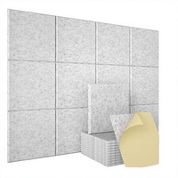 Panneaux acoustiques personnalisés modernes, écologiques, ignifuges, 100 % fibre de polyester, 0,85-1,0 NRC, pour salon, salle de sport, hôtel, modèle 3D