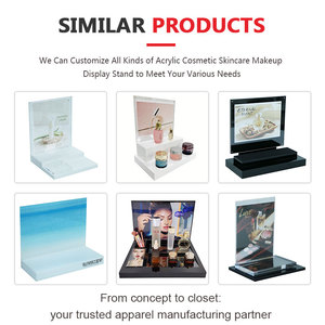 Acrílico personalizado fácil de montar con 3 bloques acrílicos transparentes Estante de exhibición de productos para el cuidado de la piel y soporte de exhibición de cosméticos - Product Image 5