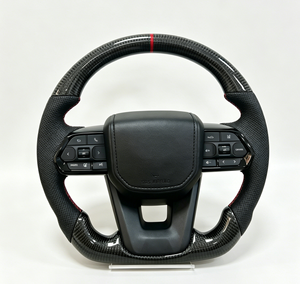 Volant de voiture en cuir carbone GR Sport personnalisé pour <span class=keywords><strong>Toyota</strong></span> Hilux Revo N70 N80 Tacoma Tundra Fortuner 2015-2022 LC300 LC200 - Product Image 1