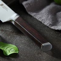 Couteau utilitaire de cuisine en acier inoxydable allemand de haute qualité, 5 pouces, manche en bois, restaurants, hôtels