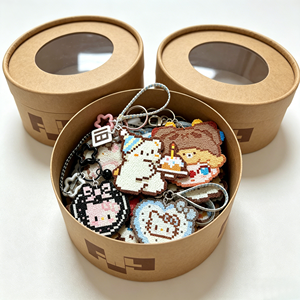 Luxury Rectangular Keychain Gift Box Reusable Paperboard <b>Packaging</b> for Perler Bead Keychain - Product Image 6