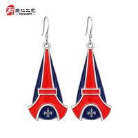Boucles d'oreilles créatives personnalisées avec placage en relief/en creux en or antique pour cadeaux d'entreprise
