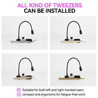 Lampe UV pour cils avec pédale, lunettes de protection UV portables, lampe d'extension de cils, lumière de durcissement UV pour extension de cils avec pince