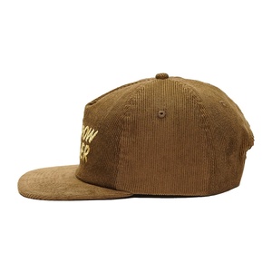 Casquette Snapback en Corduroy Personnalisée Non Structurée 5 Panneaux Logo Brodé - Product Image 3