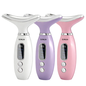 Massaggiatore Termico per Viso e Collo a 4 Luci, Dispositivo Facciale con Terapia a LED <span class=keywords><strong>Viola</strong></span>, Rosso, Blu e Verde, Massaggio Caldo e Vibrazioni per Rassodare - Product Image 6