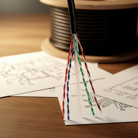 Câble LAN Cat6A d'extérieur blindé, bobine de 305 m, 23AWG, cuivre nu CCA, blindage étanche SFTP FTP, câble extérieur Cat6