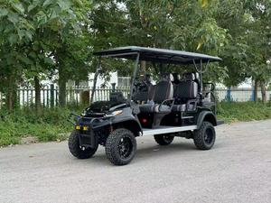 Chariot de golf électrique avec cabine fermée et verrouillable, remorquage robuste, attelage de classe I, compresseur d'<span class=keywords><strong>air</strong></span> pour gonflage des pneus, benne basculante - Product Image 3