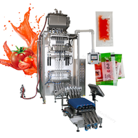 Machine automatique multi-voies de formage, remplissage et scellage de sachets pour aliments liquides - Miel, mayonnaise, gel énergétique - Ensacheuse VFFS pour film plastique