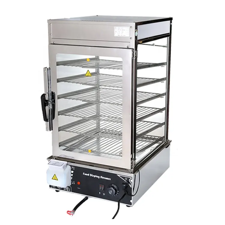 Đa Chức Năng Thương Mại Thực Phẩm Ấm Hơn Hot Dog Showcaseelectric Bun Hấp Chế Biến Thực Phẩm Hot Showcase Hiển Thị