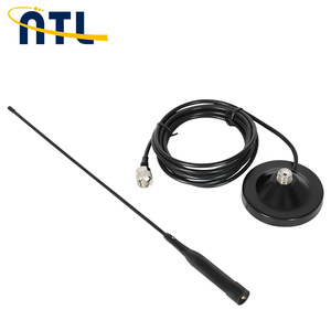 Antenne mobile multibande VHF UHF Antele à montage magnétique, gain 3dBi, polarisation verticale, en plastique noir, modèle Communications - Product Image 3