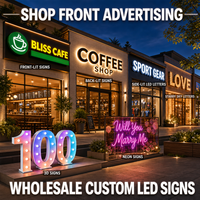 Enseigne lumineuse vintage personnalisée à lettres LED 3D, logo publicitaire pour devanture de magasin, IP65, café, boulangerie, clinique, mariage