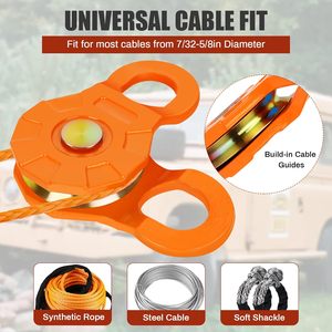 Tham Vọng ròng rọc khối <span class=keywords><strong>snatch</strong></span> khối cho máy kéo, xe tải, ATV & UTV nhiệm vụ nặng nề offroad phục hồi tời phụ kiện tời <span class=keywords><strong>snatch</strong></span> khối - Product Image 4