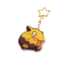 Llavero de Moda con Diseño de Pokémon, Acrílico en Relieve, Ligero, Flexible y Resistente, Colgante de Joyería con Diseño de Elfo