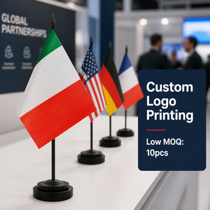 Bandera de Escritorio Italiana Personalizada en Oferta, 14x21cm, Poliéster, Mini Bandera de Italia, Muestra Gratis, MOQ Bajo, Precio de Fábrica, Entrega Rápida - Product Image 5