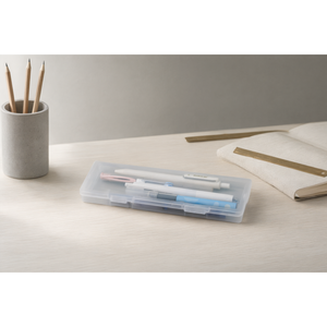 Boîte de rangement rectangulaire plate en plastique PP de 19 mm avec double clip pour pièces détachées, quincaillerie et stylos - Product Image 2