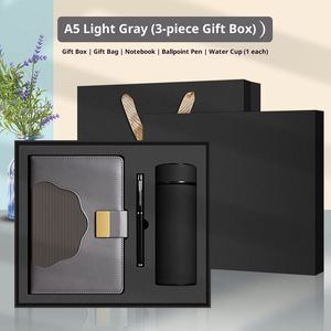 Business <b>Gift</b> Set Notebook Thermos Cup Book Pen <b>Gift</b> <b>Box</b> Bag Embossed Logo Corporate Promotion PU Leather Enterprise Customized - Product Image 1