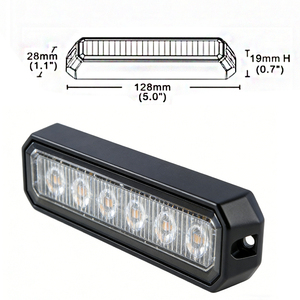 Emark ไฟเตือน6LED ด้านหน้า/ด้านหลัง/ด้าน<span class=keywords><strong>ข้าง</strong></span>ไฟเตือนรถ, ไฟกระพริบ12V 24V IP67กันน้ำ17<span class=keywords><strong>แฟลช</strong></span> - Product Image 6