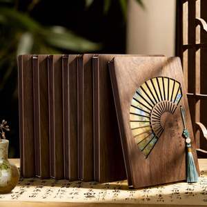 Wooden Notebook Light Luxury Wood Grain Unbound Custom Printed Logo <b>Notepad</b> <b>A5</b> Retro Creative Gift Box for Teachers - Product Image 4