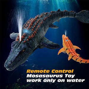 Nuevos juguetes de dinosaurio RC, juguetes de buceo de agua pulverizada ligera, barco RC para piscina, simulación de <span class=keywords><strong>Control</strong></span> <span class=keywords><strong>remoto</strong></span>, animal <span class=keywords><strong>Mosasaurus</strong></span> - Product Image 2