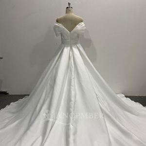 Vestido de Novia de Tul Satinado de Alta Calidad Lsqx135, Vestido de Princesa con Falda Voluminosa para Recepción, Jancemebr - Product Image 2